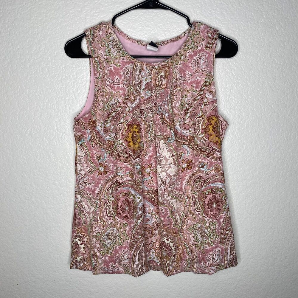 Windsor womens sleeveless pink lace bubble hem tank top y2k floral girly fairy L